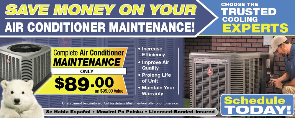 Air conditioning cleaning and maintenance coupon for chicago and NW Indiana homes and businesses